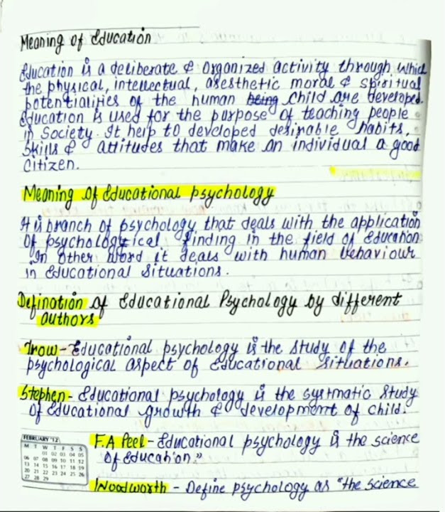 Education Psychology Perspective in psychology of teaching learning & developmentB.ed Notes