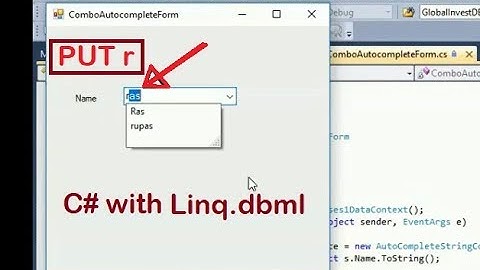 How to Autocomplete ComboBox text in c# windows form. swift learn