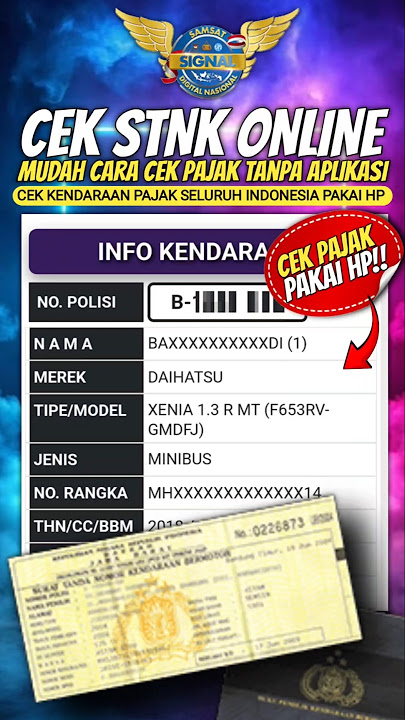 Cara Cek Pajak Kendaraan Bermotor Seluruh Indonesia Tanpa Download Aplikasi
