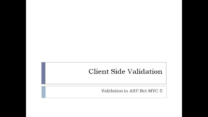 39 - Client Side Validation in ASP.Net MVC