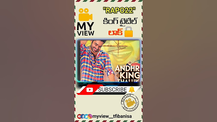 🔥#RAPO22 Title Andhra King Taluka | Ram Pothineni | Bhagyashree | Mahesh Babu P | MyView TFI Banisa
