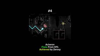 Biggest flukes in the Top 25 Levels #geometrydash #shorts #viral