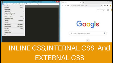 Inline CSS, Internal CSS  and  External CSS Using  Sublime Text