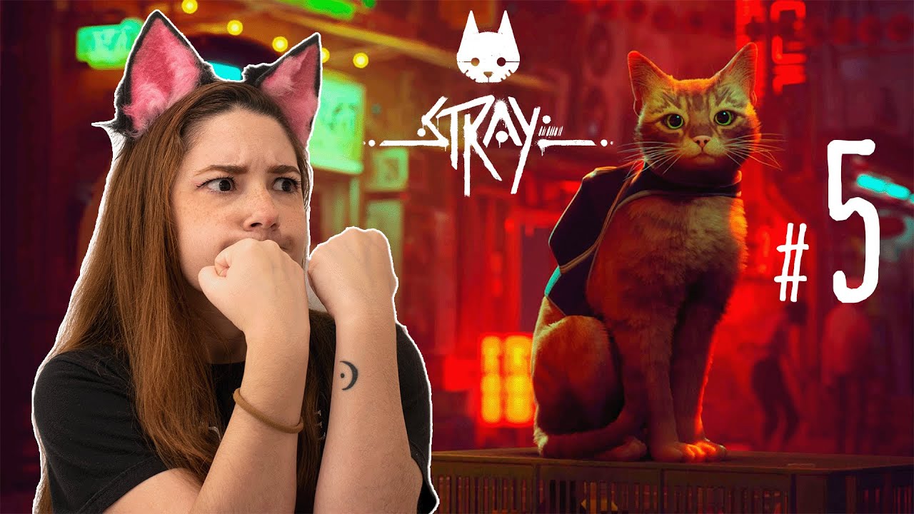 É UMA GUERRA CONTRA OS PIOLHOS! - Louca por gatos joga STRAY #5│Obsidiana Cosplay