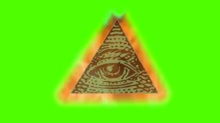 Burning Illuminati on Green Screen