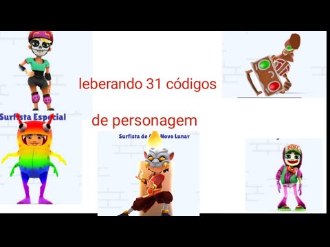 Códigos de personagens de Subway surfers'#subwaysurfers