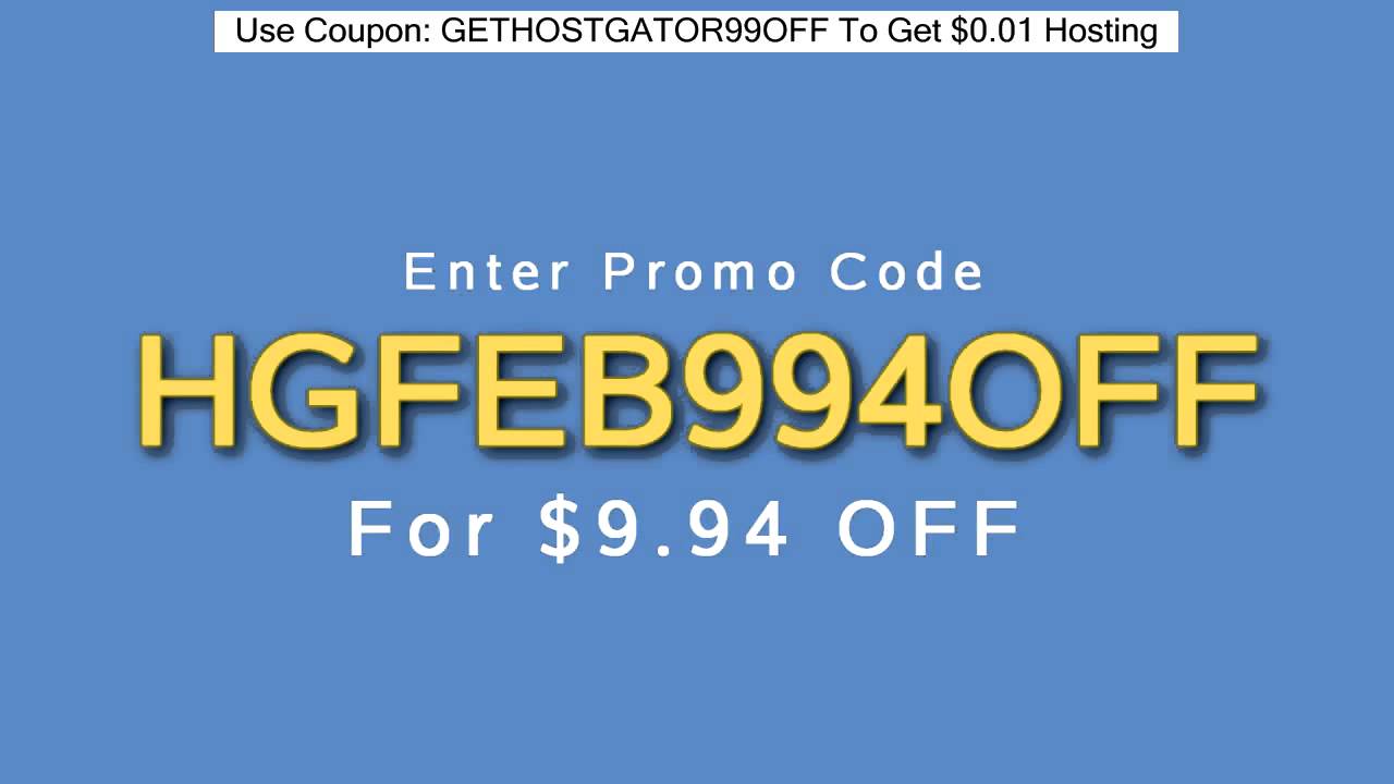 Host Gator Coupon Code HGFEB994OFF For 9.94 Off Domain Registration