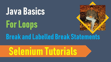 20A. Java Basics for Selenium - For Loops - Break and Labelled Break Statements