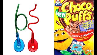 Honey Monster Choco Puffs Spoon Straws & Advert (2000)
