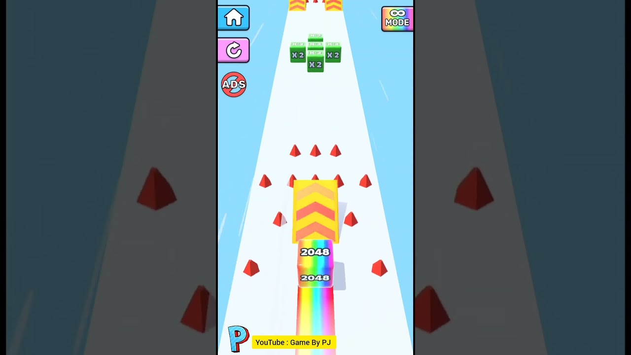 Game : jelly run 2048 64k ; 