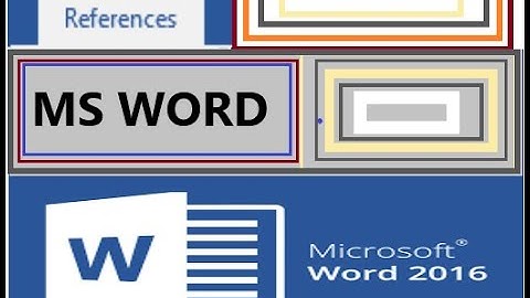 MS Word  Reference Menu