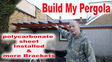 koi sleeper pond build pergola build polycarbonate Install part 21