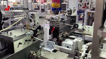 500A Automatic Paper Bag Handle Rope Inserting machine Hole punch+rope inserting