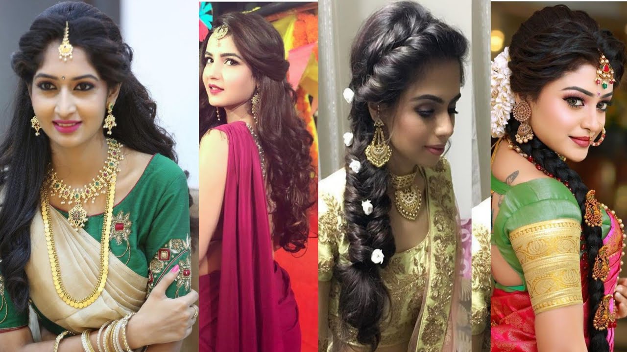 South Indian Bridal Saree Draping with Bridal Makeup and Bridal Hairstyle  Tutorial | Marriage Makeup - YouTube