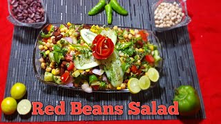 Red Beans Salad | Rajma Chana Chat | Chick Peas and Red Kidney Beans Salad | Diet Salad