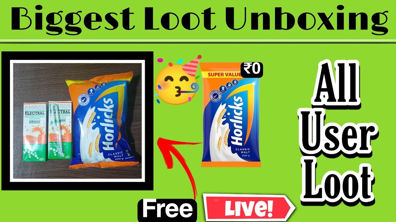 💥 ₹0 Loot Unboxing 🥳 All User Loot.. Free Shopping today । Deal of the day
