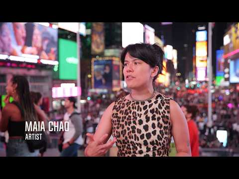 Artist Maia Chao on August 2026 Midnight Moment "Studies for American Idle" in Times Square