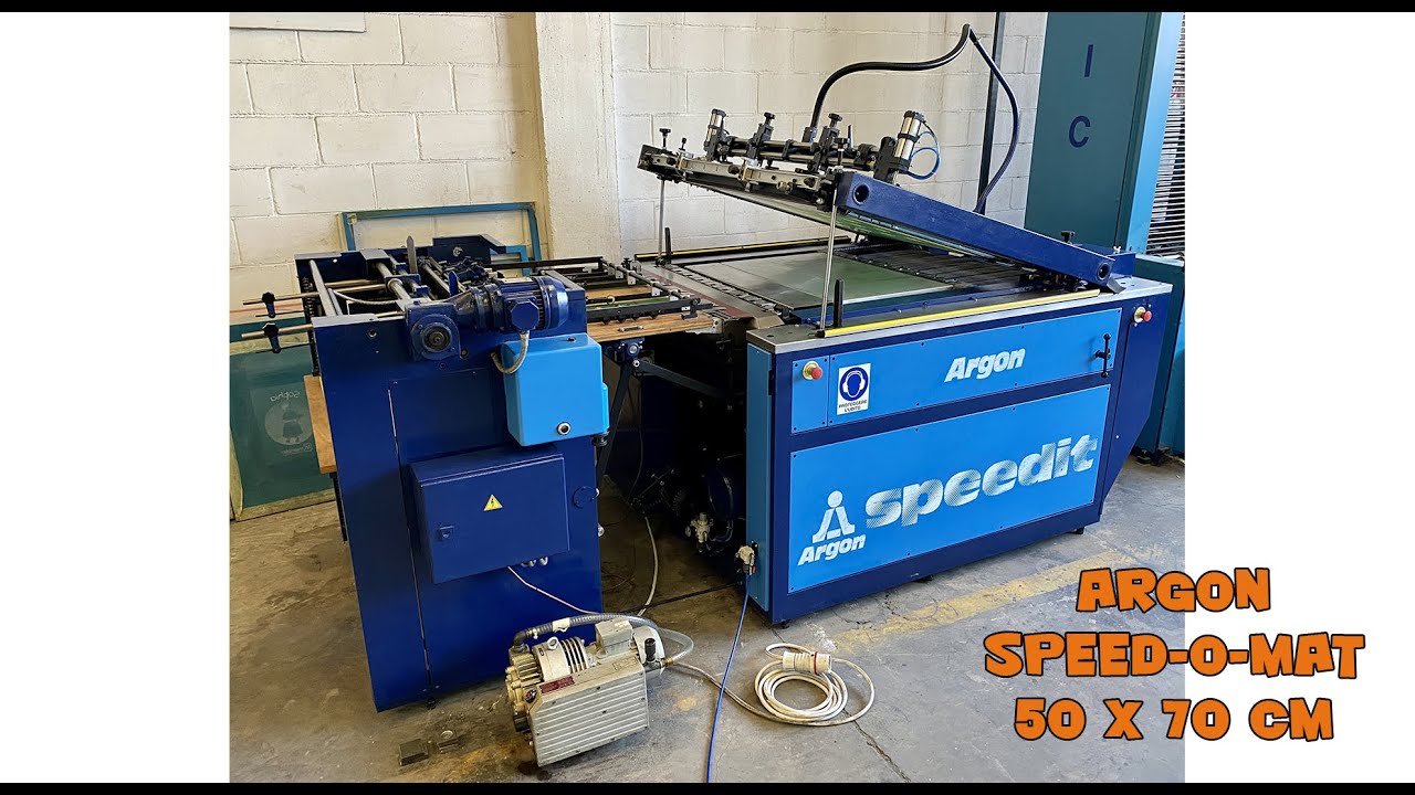 SPEED-O-MAT - Used four (4) gripper automatic screen printing machine ...