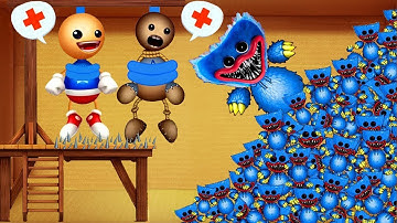 999 Huggy Wuggy vs Gallows Machines | Kick the Buddy Mod Poppy Playtime 2 Android Gameplay