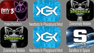 Nextbots In Playground Mod,Sandbox In Space,Poppy Playtime 3,Zoonomaly Mobile