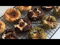 ENG)미니오븐 역대급 겉바속촉 세가지맛(기본,초코,말차) 스모어 쿠키🍪만들기/smore cookies