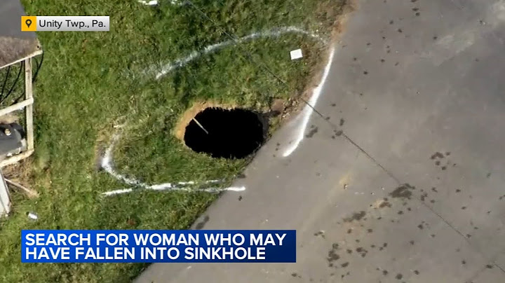 Missing Pennsylvania woman may have fallen into 30-foot-deep sinkhole