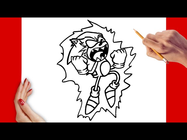 Como DESENHAR SONIC EXE vs FLEETWAY SUPER SONIC - How to DRAW