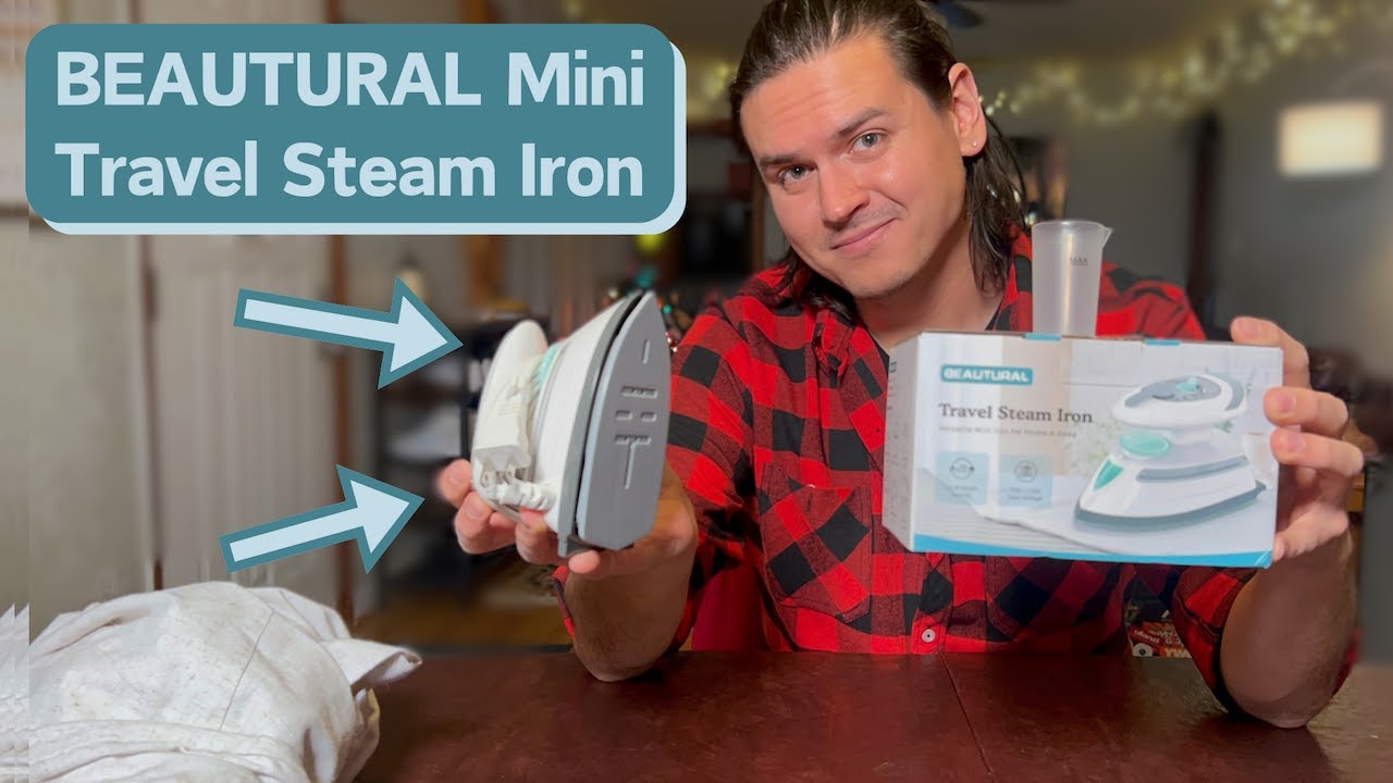 BEAUTURAL Mini Steam Iron for Compact Travel and Crafts