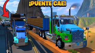¡PUENTE SE CAE MIENTRAS MULA PASABA! | American Truck Simulator
