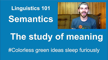 Semantics: Intro to Linguistics [video 8]