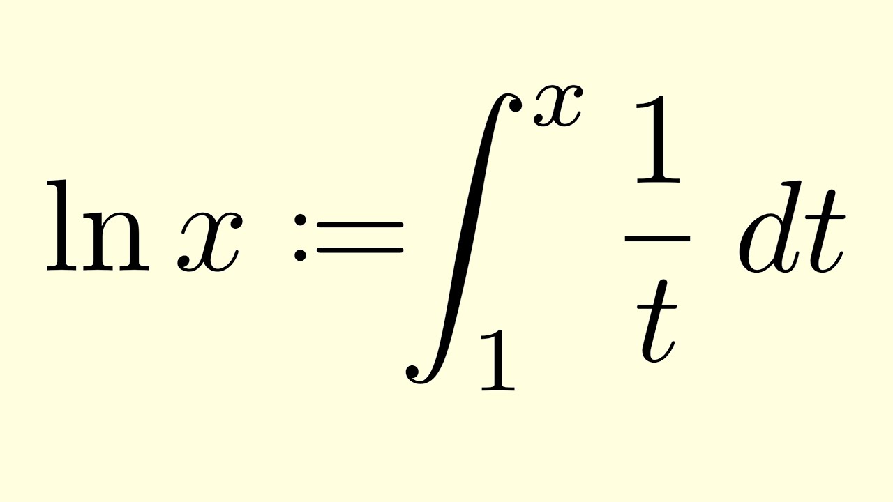 Законы логарифмов через интегральное определение