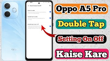 Oppo A5 Pro 5g Double Tap Lock Screen Setting Kaise On Kare // Double Tap On Off In Oppo A5 Pro 5g