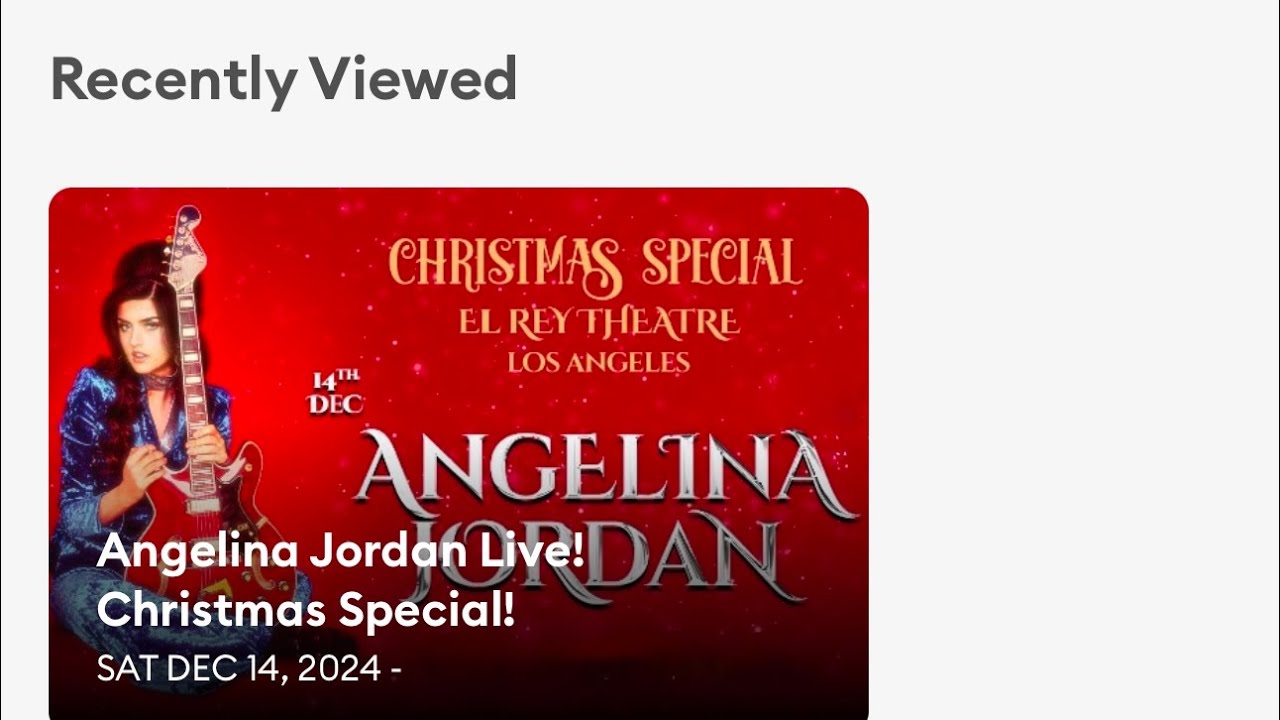 ANGELINA JORDAN  ”I will always love you”(live) sat.Dec 14,2024