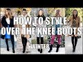 5 Ways To Wear OVER THE KNEE BOOTS - Winter Outfit Ideas!!- by ORLY SHANI