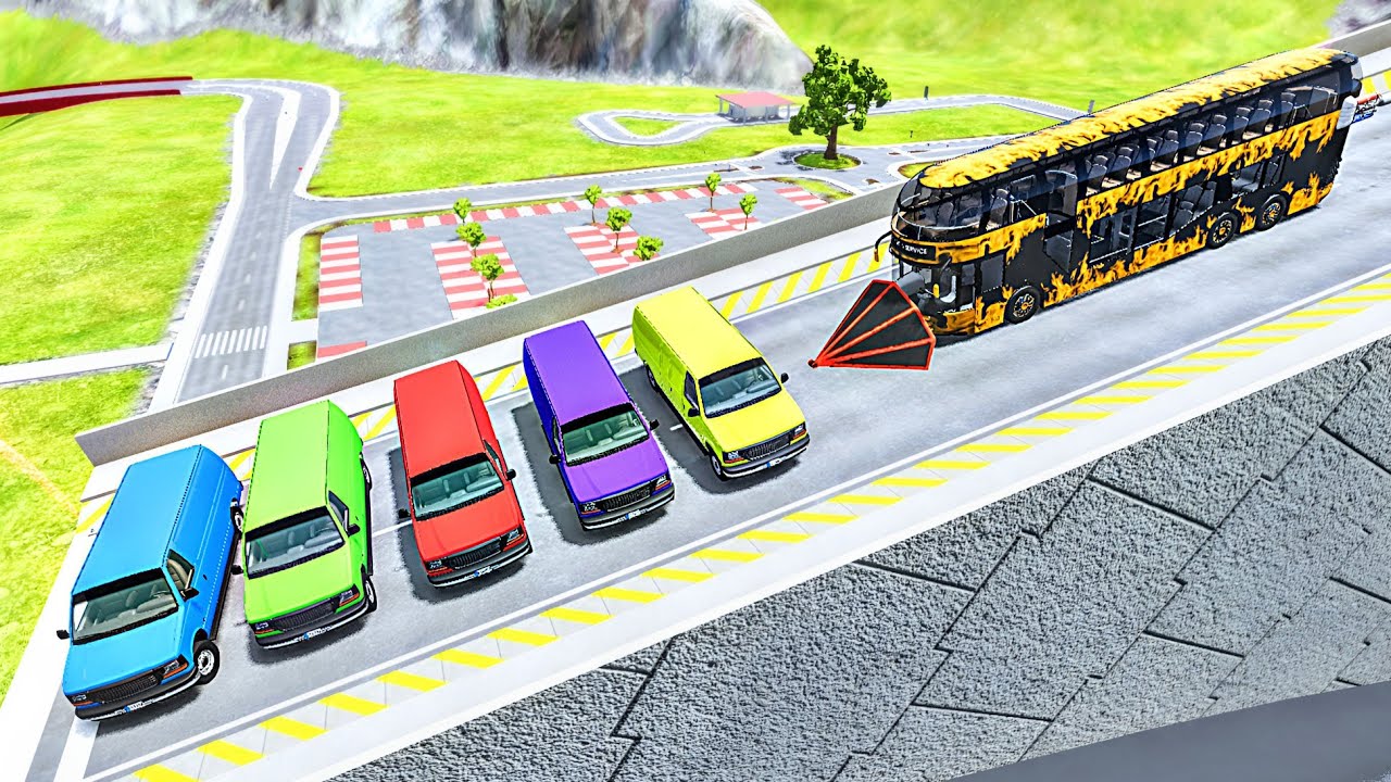 Ramp Bus VS Car Crash Compilation #10 | BeamNG Drive - YouTube