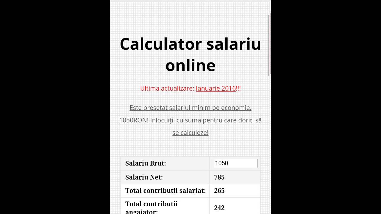 Calculator salarii