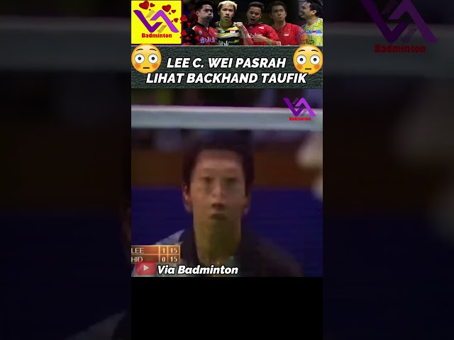 Taufik Hidayat buat Lee chong wei pasrah dengan Backhand Smash #badminton #bwf class=