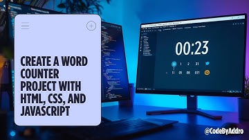 Word and Character counting project using HTML CSS JavaScript | HTML CSS Project | CodeByAddro