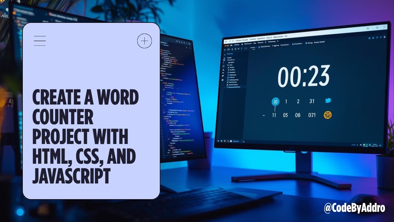 Word and Character counting project using HTML CSS JavaScript | HTML ...