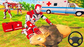 Ambulance Driving Simulator - Doctor Robot Emergency Animal Rescue Fighter - Android Gameplay