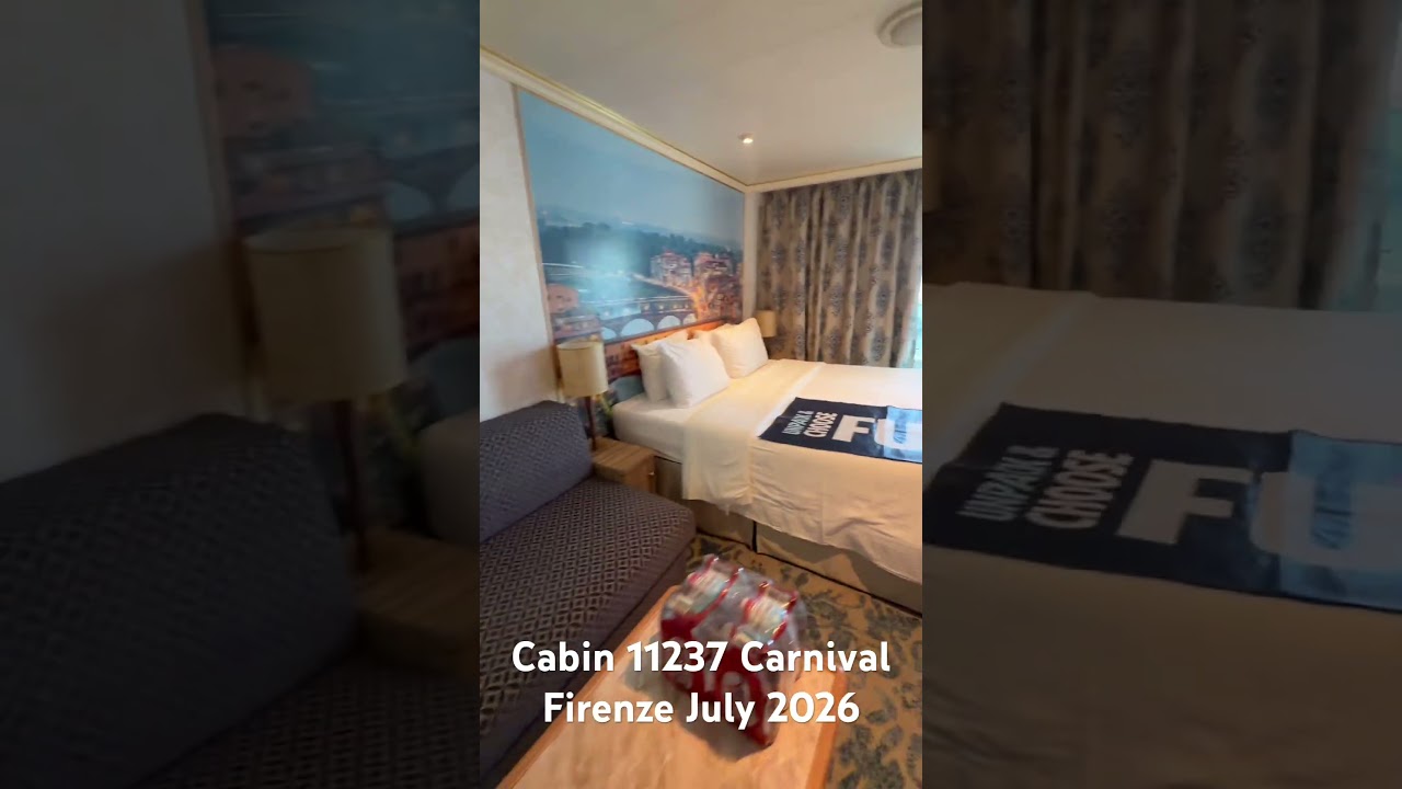 Carnival Firenze balcony cabin on deck 11. room 11237
