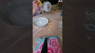 Decoupage Using Frosting - Vase Part 1