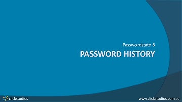 Passwordstate 8 - Password History