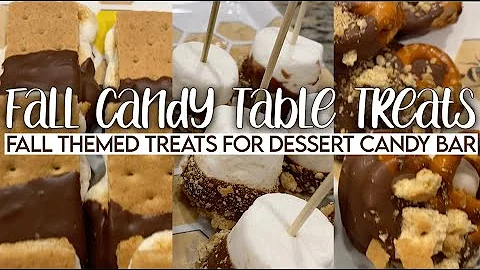 CANDY TABLE TREATS | FALL THEMED TREATS FOR DESSERT CANDY BAR | FALL WEDDING CANDY TABLE TREATS 2020