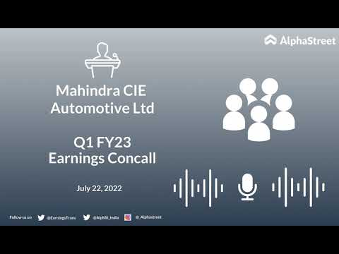 Mahindra CIE Automotive Ltd Q1 2023 Earnings Call