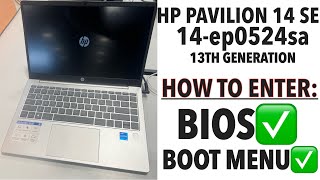 HP Pavilion 14 SE 14-ep0524sa ? How To Enter Bios (UEFI) Settings & Boot Menu Option