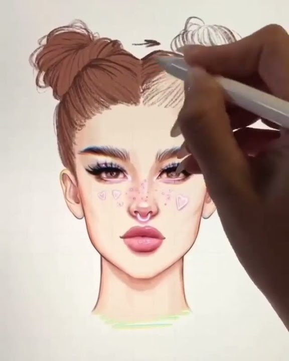 How to Draw Space Buns ✏️        (Ahmed bukhari)#Art