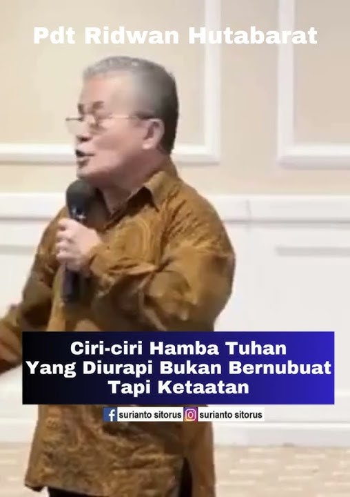VIRAL !!! Ciri ciri Hamba Tuhan Yang Diurapi Bukan Bernubuat Tapi Ketaatan II Ps Ridwan Hutabarat