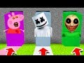 Minecraft PE : DO NOT CHOOSE THE WRONG WATERFALL! (Peppa Pig, Marshmello & Nightmare Baldi)