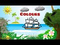 English nursery rhyme - Colours| Blue is the sea, Green is the grass| English rhyme - Colours|